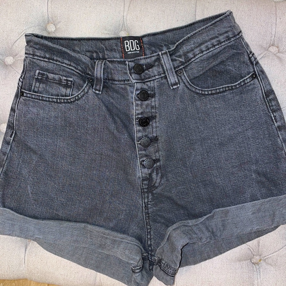 black high rise BDG jean shorts